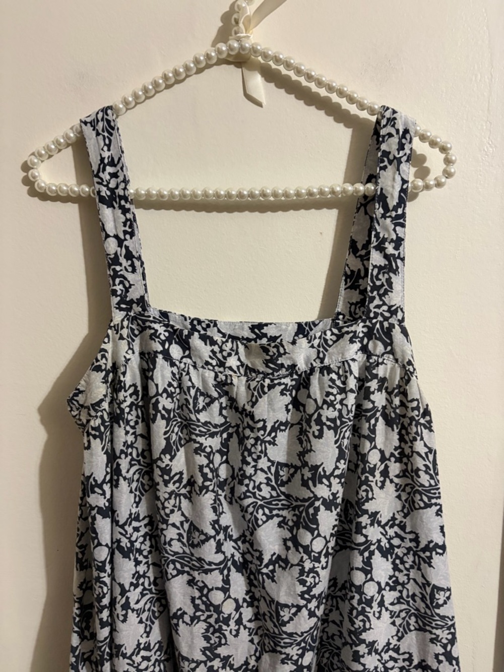 Club Monaco Black and White Floral Tank